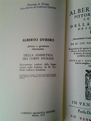 DURERO - Della simmetria dei corpi humani, tipo pergamena - Anteprima 2