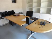 ICF Scrivania in massello di rovere accessori
