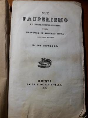 Sul pauperismo nella provincia
