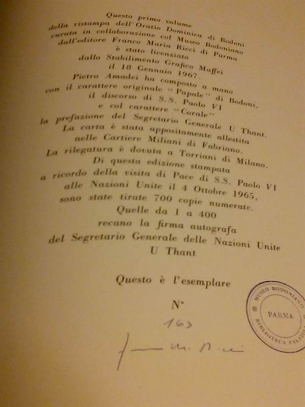 Foto 8BODONI Oratio Dominica