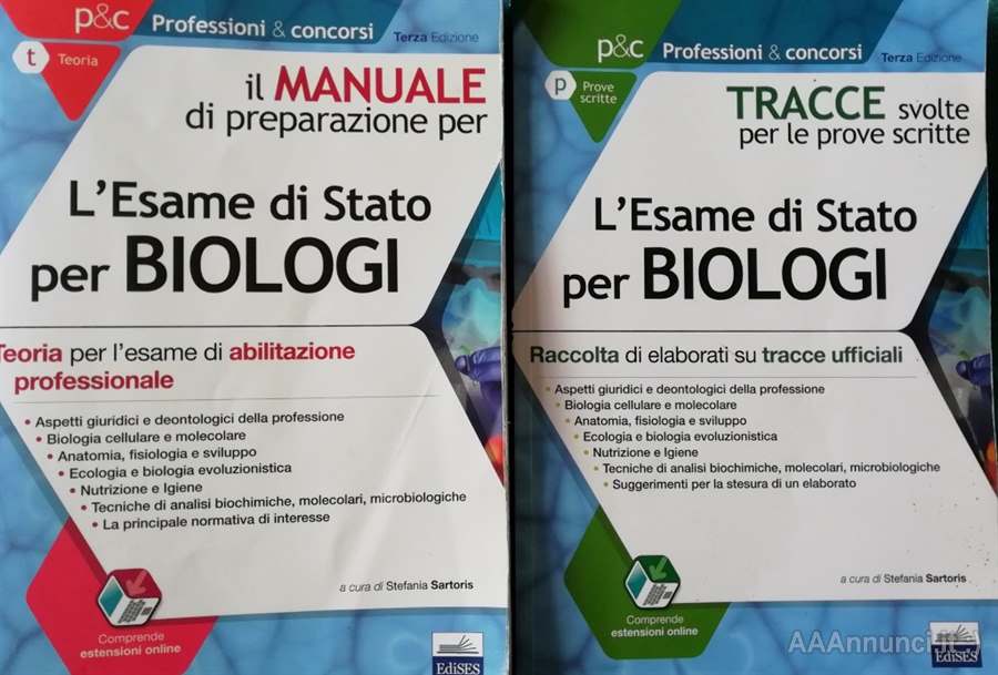 Manuale + Tracce Esame di Stato per Biologi
