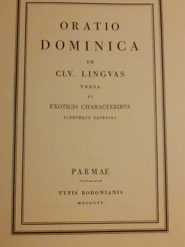 Foto 2BODONI Oratio Dominica
